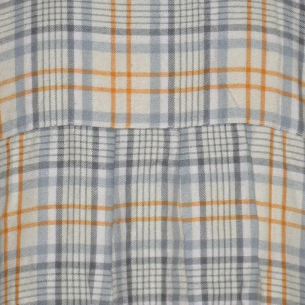 NWT Roudelain Womens XL Long Sleeve Flannel Sleep Shirt Nightgown Plaid Gingham